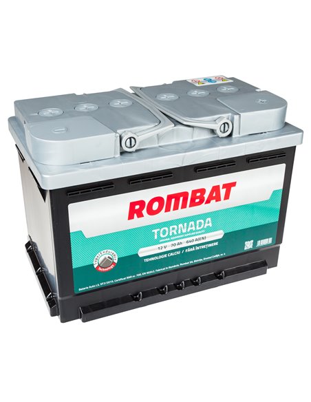 ROMBAT TORNADA 12V 70Ah 640A - Borna Normala (dreapta +)