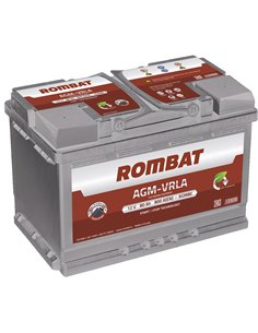 ROMBAT AGM VRLA START-STOP 12V 80Ah 800A - Borna Normala (dreapta +)