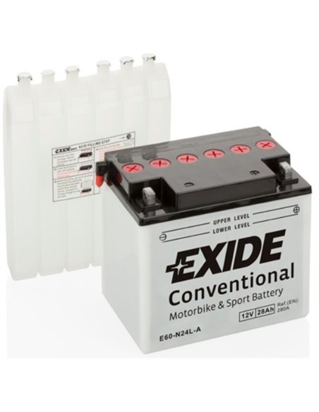 EXIDE CONVENTIONAL moto 12V 28Ah 280A - Borna Normala (dreapta +)