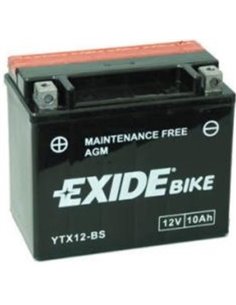EXIDE AGM - moto START-STOP 12V 10Ah 150A - Borna Inversa (stanga +)
