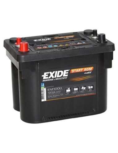 EXIDE START AGM START STOP 12V 50Ah 800A - Borna Inversa (stanga +)