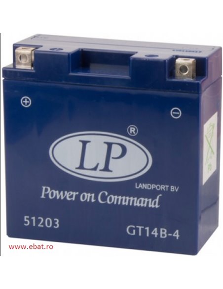LANDPORT GEL - Power on Command - moto 12V 12Ah - Borna Inversa (stanga +)