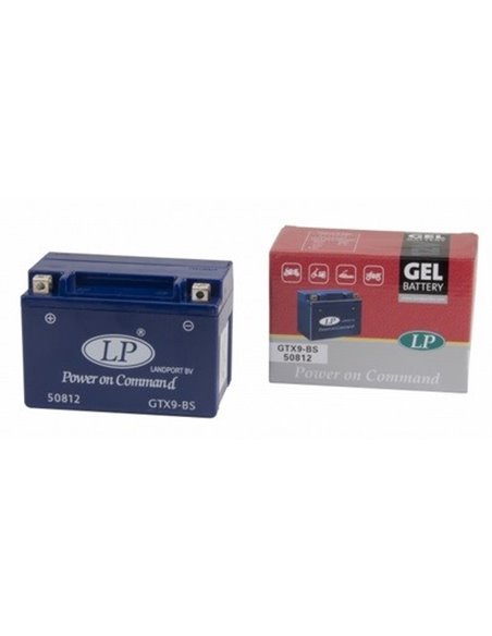 LANDPORT GEL - moto - Power on Command 12V 9Ah - Borna Inversa (stanga +)