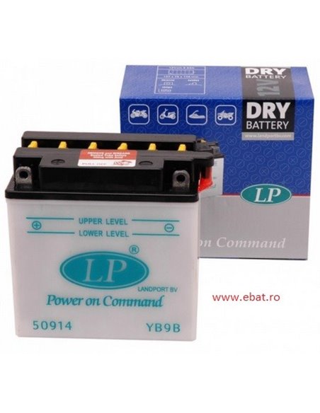 LANDPORT DRY - Power on Command - moto 12V 9Ah - Borna Inversa (stanga +)