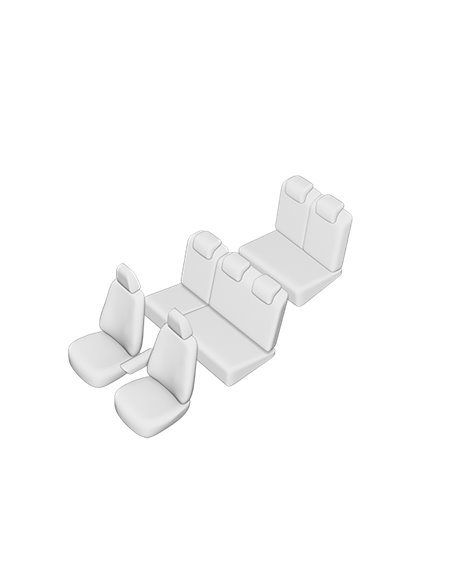 SET HUSE SCAUN DACIA LODGY 7 LOCURI 2013- (BANCHETA FRACTIONATA) TIP 3 CU TETIERE SPATE IN FORMA DE L
