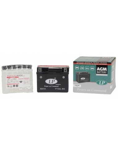 LANDPORT AGM Power on Command - moto START-STOP 12V 3Ah - Borna Normala (dreapta +)