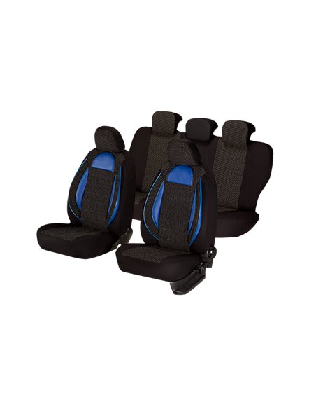 SET HUSE SCAUN RACING NEGRU - ALBASTRU