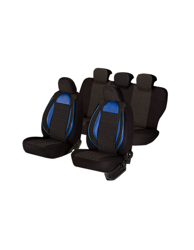 SET HUSE SCAUN RACING NEGRU - ALBASTRU
