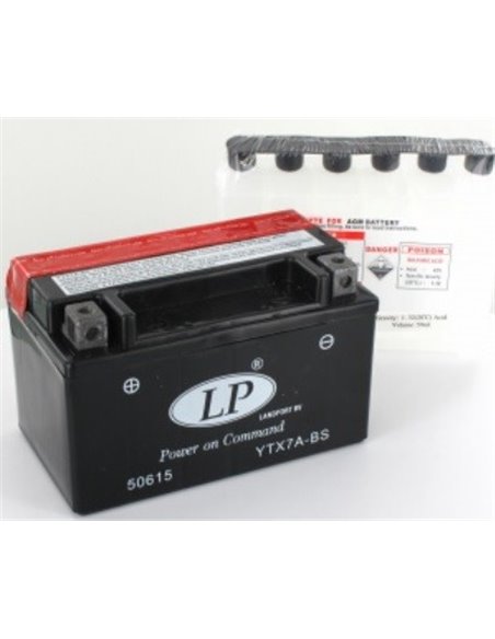 LANDPORT AGM - moto - Power on Command START-STOP 12V 6Ah - Borna Inversa (stanga +)
