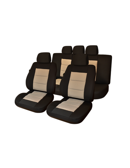 SET HUSE SCAUN PREMIUM LUX NEGRU-BEJ UMB3