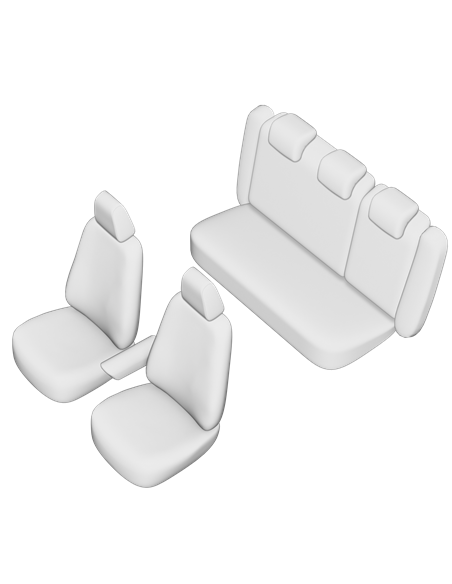 SET HUSE SCAUN SKODA SUPERB 2015- (BANCHETA FRACTIONATA) CU TETIERE SPATE IN FORMA DE L