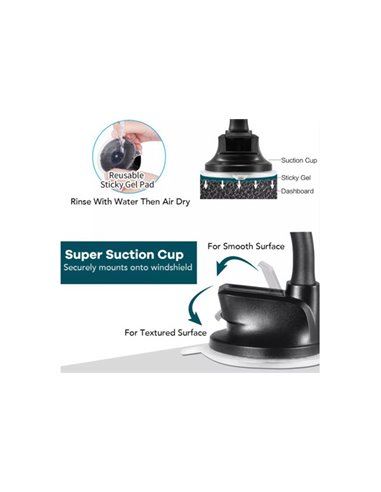 SUPORT TELEFON MAGNETIC AUTO CU FIXARE PE PARBRIZ CU VENTUZA