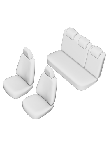 SET HUSE SCAUN SKODA FABIA 2013- (BANCHETA FRACTIONATA) CU TETIERE SPATE IN FORMA DE L