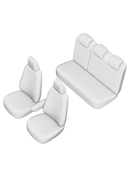 SET HUSE SCAUN RENAULT CAPTUR 2013- (BANCHETA FRACTIONATA) CU TETIERE SPATE IN FORMA DE L