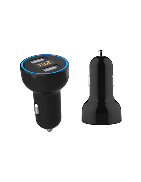 INCARCATOR AUTO 2XUSB QC3.0 CU AFISAJ TENSIUNE/PUTERE LED