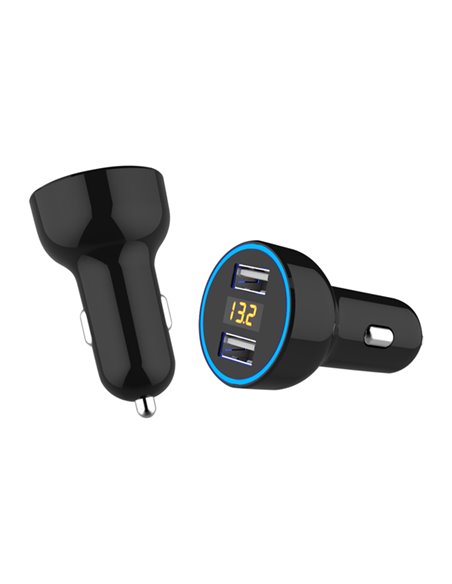 INCARCATOR AUTO 2XUSB QC3.0 CU AFISAJ TENSIUNE/PUTERE LED