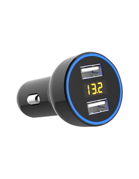 INCARCATOR AUTO 2XUSB QC3.0 CU AFISAJ TENSIUNE/PUTERE LED
