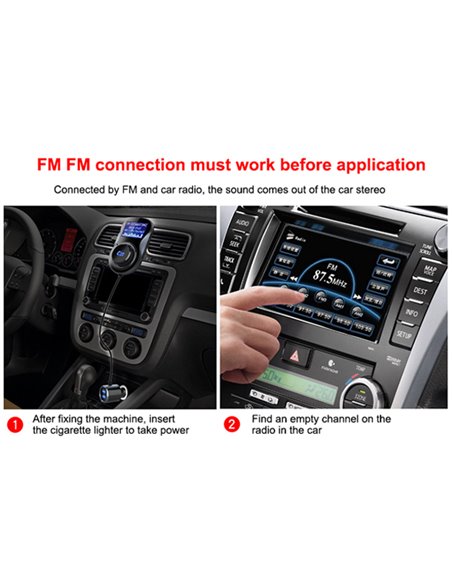 INCARCATOR AUTO 1XUSB QC3.0 SI 1XUSB 2.4A CU BLUETOOTH SI MODULATOR FM