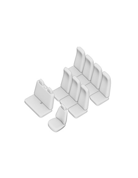 SET HUSE SCAUN FORD TRANSIT (9+1) 2012-2013 (SCAUNE INDIVIDUALE SPATE)