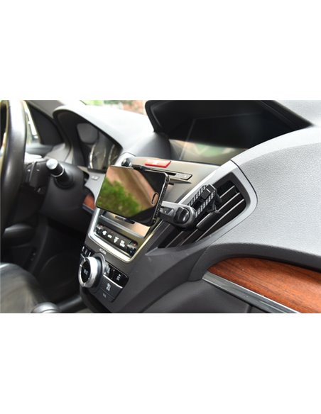 SUPORT TELEFON AUTO EXTENSIBIL 55-83MM CU PRINDERE IN GRILA DE VENTILATIE