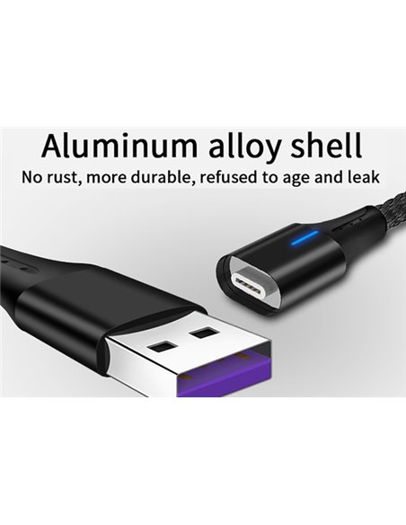 CABLU DATE INCARCARE 2IN1 FAST CHARGE 3.0 USB LA MICRO USB/TYPE-C 1.5M 5A ROSU