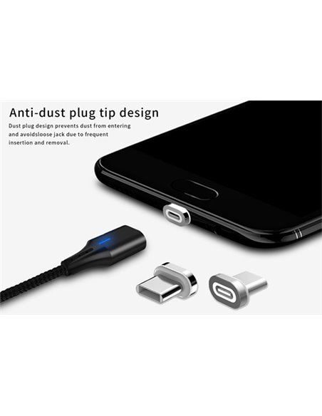 CABLU DATE INCARCARE 2IN1 FAST CHARGE 3.0 USB LA MICRO USB/TYPE-C 1.5M 5A ROSU