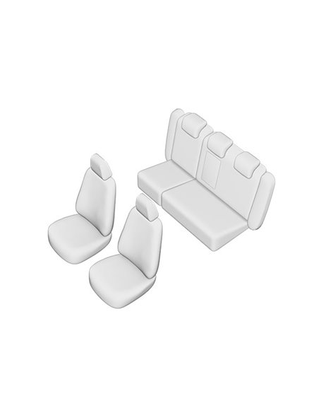 SET HUSE SCAUN PEUGEOT 3008 2009-2016 (BANCHETA FRACTIONATA) CU TETIERE SPATE IN FORMA DE L