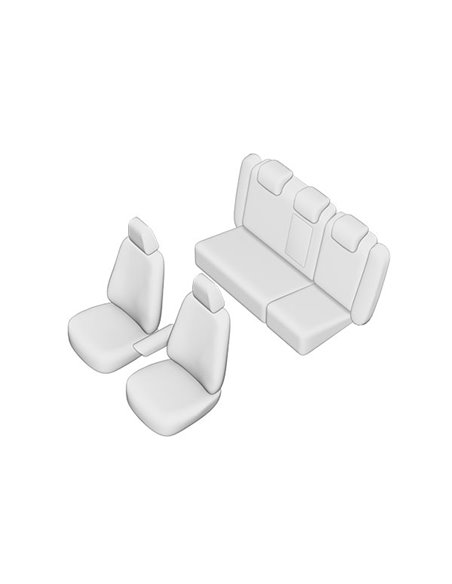 SET HUSE SCAUN VOLKSWAGEN PASSAT 2011-2014 (BANCHETA FRACTIONATA) CU TETIERELE SPATE IN FORMA DE L
