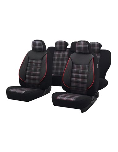 SET HUSE SCAUN SPORT NEGRU-ROSU