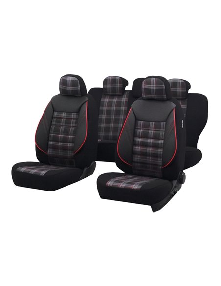 SET HUSE SCAUN SPORT NEGRU-ROSU