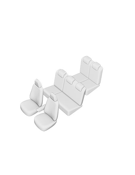 SET HUSE SCAUN DACIA LODGY 7 LOCURI 2013- (BANCHETA FRACTIONATA) TIP 1 CU TETIERE SPATE IN FORMA DE L