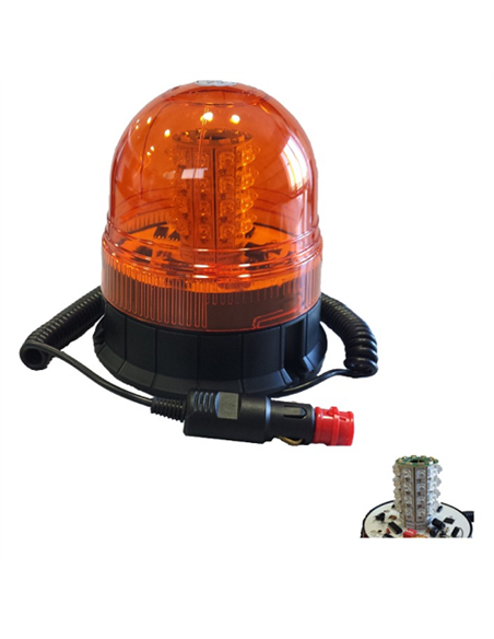 GIROFAR INTERMITENT CU LEDURI 12-24V. BAZA MAGNETICA