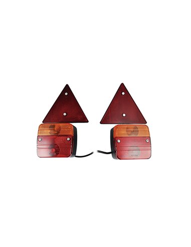 KIT MAGNETIC LAMPI REMORCA CU CABLU LUNG DE 7M. CABLU INTRE LAMP