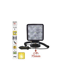 PROIECTOR DE LUCRU CU LED. PATRAT. LUMINA DIFUZA. BAZA MAGNETICA