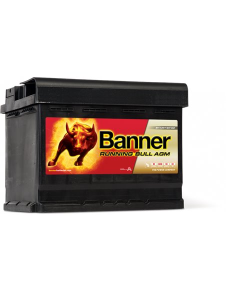 BANNER Running Bull AGM 12V 60Ah 640A - Borna Normala (dreapta +)