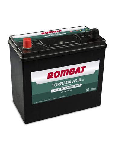 ROMBAT TORNADA ASIA 12V 60Ah 500A - Borna Inversa (stanga +)