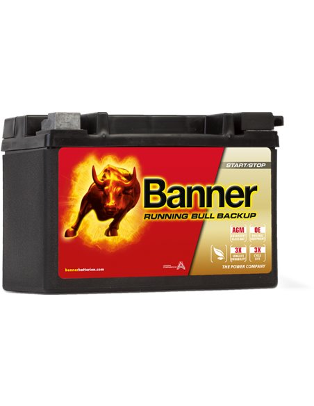 BANNER Running Bull BackUp 12V 9Ah 120A - Borna Inversa (stanga +)