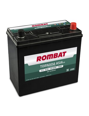 ROMBAT TORNADA ASIA 12V 50Ah 420A - Borna Normala (dreapta +)