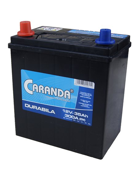 CARANDA DURABILA 12V 35Ah 300A - Borna Inversa (stanga +)