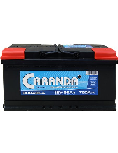 CARANDA DURABILA 12V 92Ah 760A - Borna Normala (dreapta +)