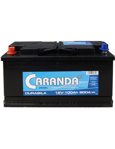 CARANDA DURABILA 12V 100Ah 800A - Borna Inversa (stanga +)
