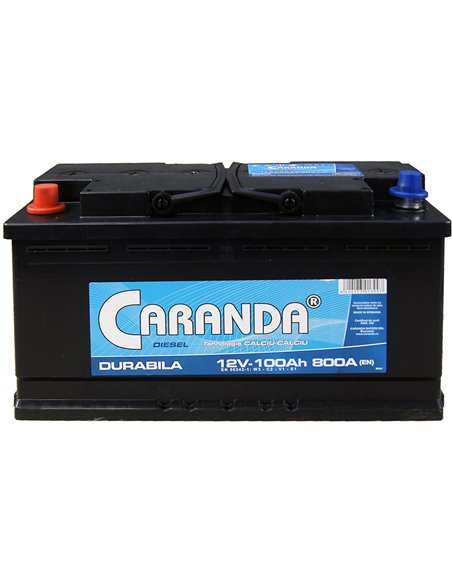 CARANDA DURABILA 12V 100Ah 800A - Borna Inversa (stanga +)