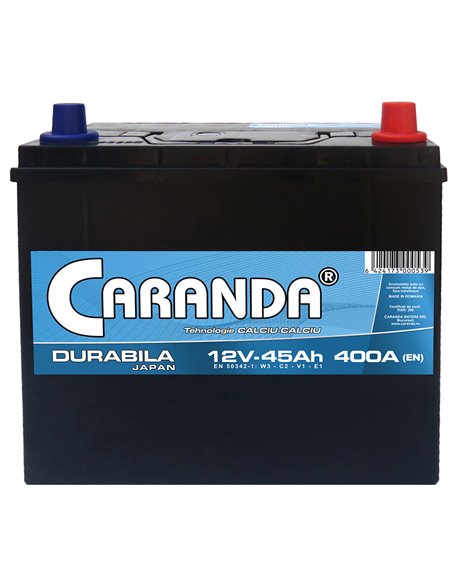 CARANDA DURABILA JAPAN 12V 45Ah 400A - Borna Normala (dreapta +)