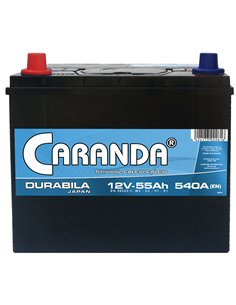 CARANDA DURABILA JAPAN 12V 55Ah 540A - Borna Inversa (stanga +)