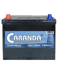 CARANDA DURABILA JAPAN 12V 75Ah 740A - Borna Inversa (stanga +)