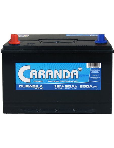 CARANDA DURABILA JAPAN 12V 95Ah 850A - Borna Inversa (stanga +)