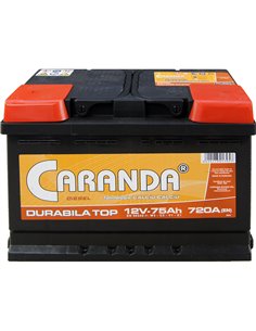 CARANDA DURABILA TOP 12V 75Ah 720A - Borna Inversa (stanga +)