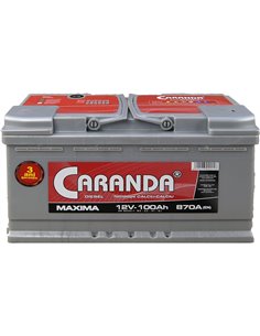 CARANDA MAXIMA 12V 100Ah 870A - Borna Normala (dreapta +)