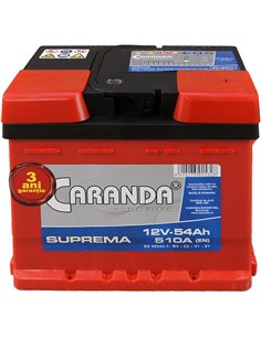 CARANDA SUPREMA 12V 54Ah 510A - Borna Normala (dreapta +)