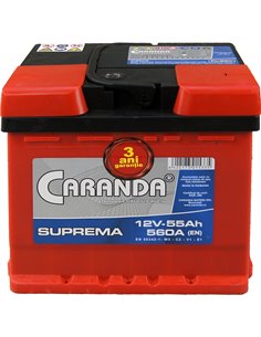 CARANDA SUPREMA 12V 55Ah 560A - Borna Normala (dreapta +)